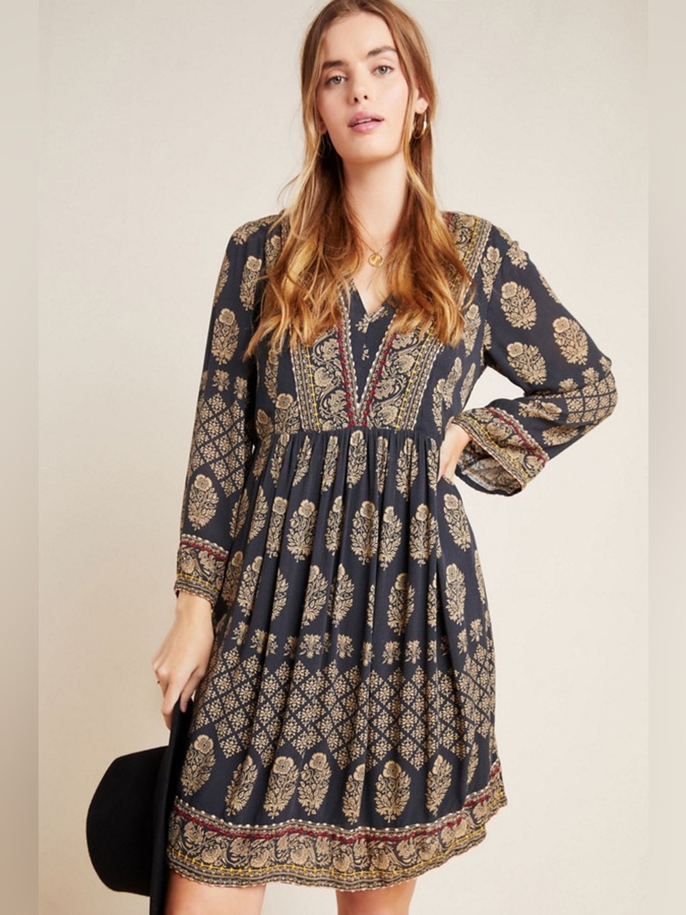 Maeve Avalon Bohemian Printed Mini Dress